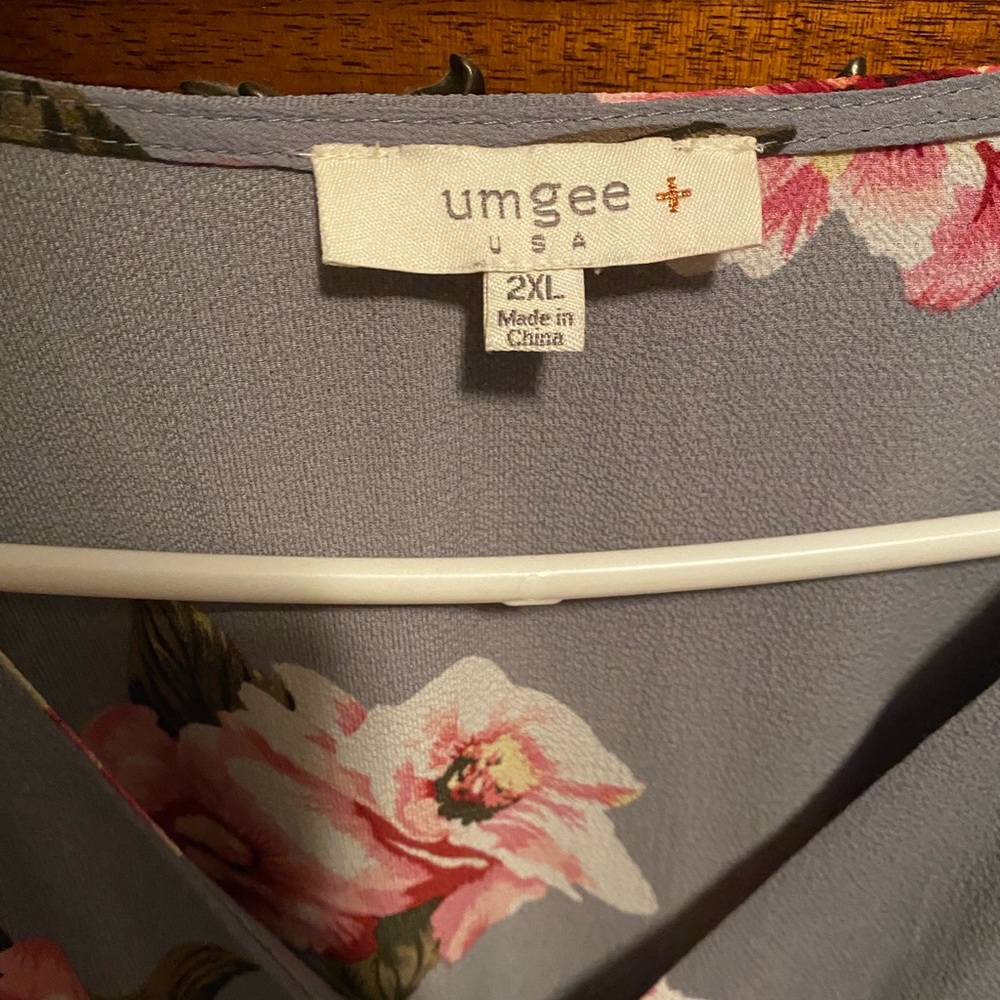 Umgee Grey floral shorts romper